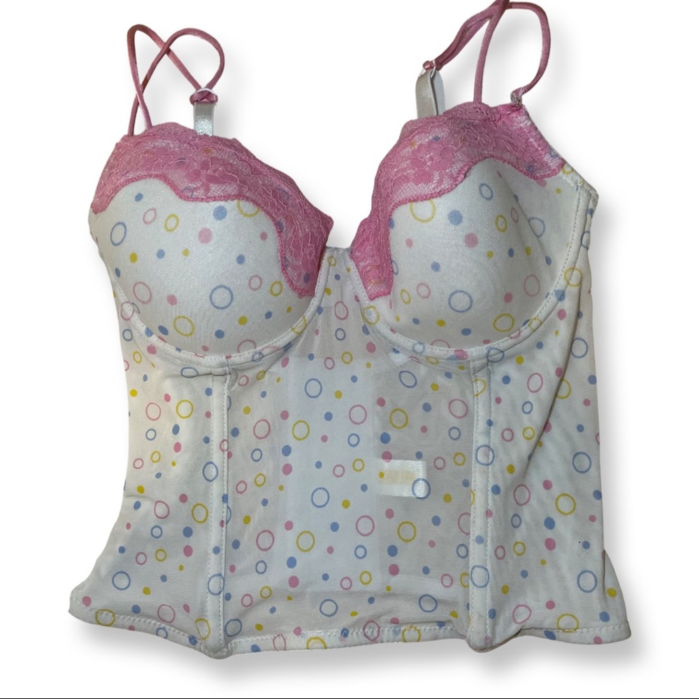 Vintage Pastel colored Polka-dot Corset